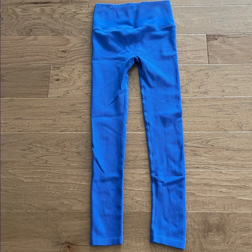 All in Motion Cobalt‎ Blue Ribbed 7/8 Leggings Small